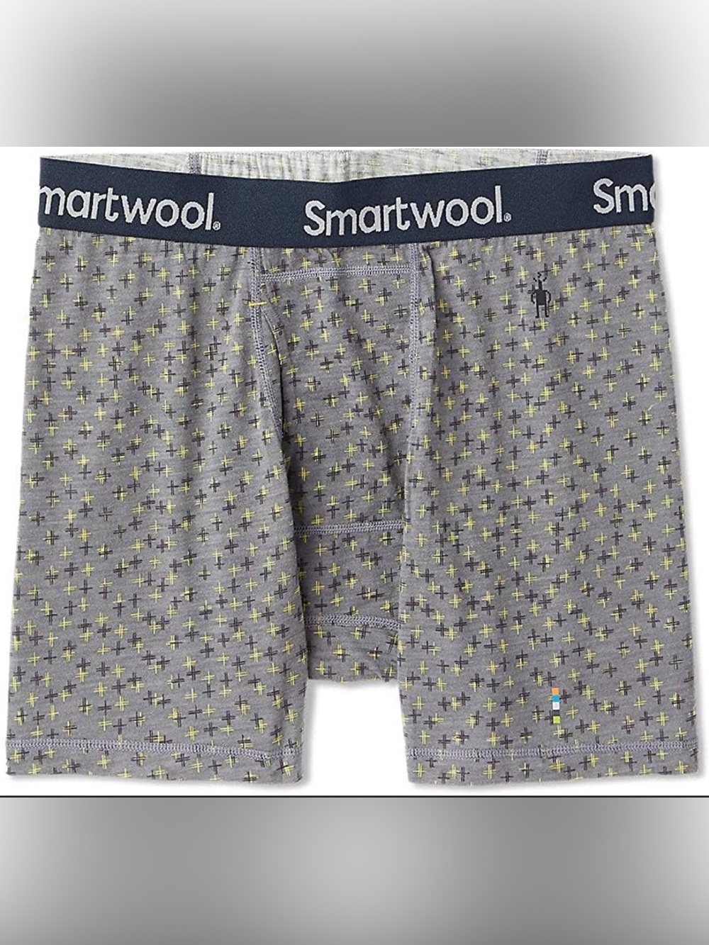 Smartwool Merino Wool 150 Boxer Brief Grey Printed Large